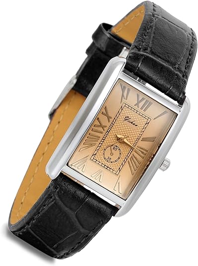 0NE: Luxury Wrist Watch Minimalist Men Square Dial Business Style Leather Strap Quartz Analog