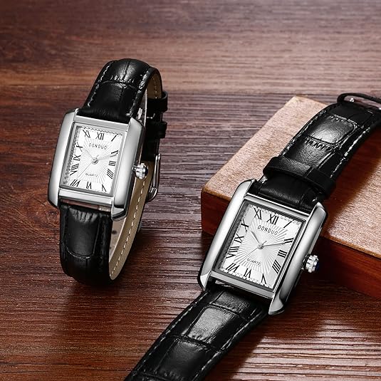 0NE: Luxury Wrist Watch Minimalist Men Square Dial Business Style Leather Strap Quartz Analog