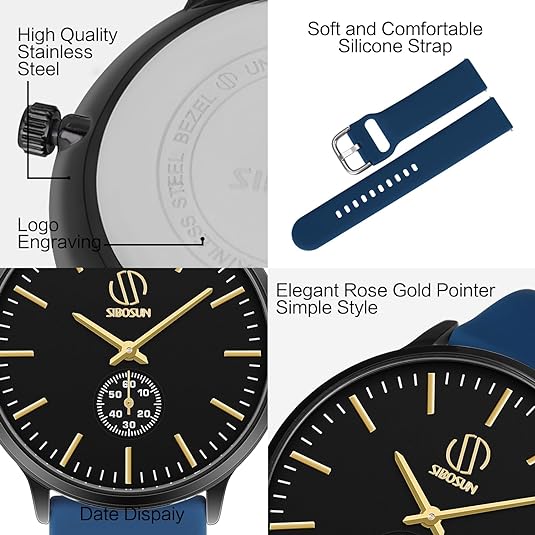 ONE: Luxury Wrist Watch Minimalist Men Square Dial Business Style Leather Strap Quartz Analog