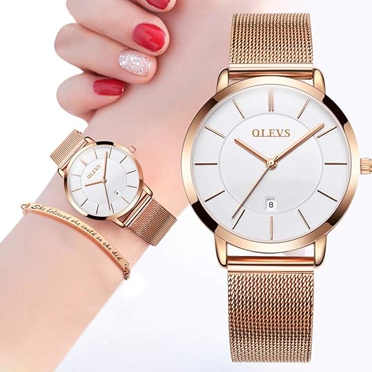 ONE:  Luxury Elegant Watch and Bracelet Set for Women:  Rhinestone with Bangles Starry Sky