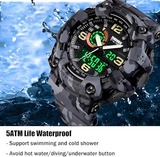 ONE: Men's Watches Multi Function Military S-Shock Sports Watch LED Digital Waterproof