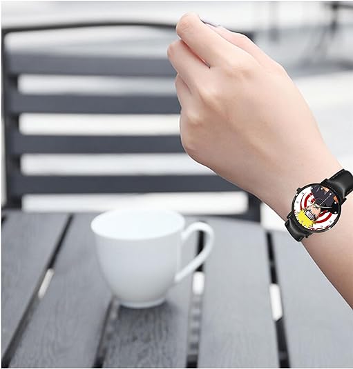 ONE: Wrist Watch for Men and Women Color: Anime Colorful Yellow Hair Cool