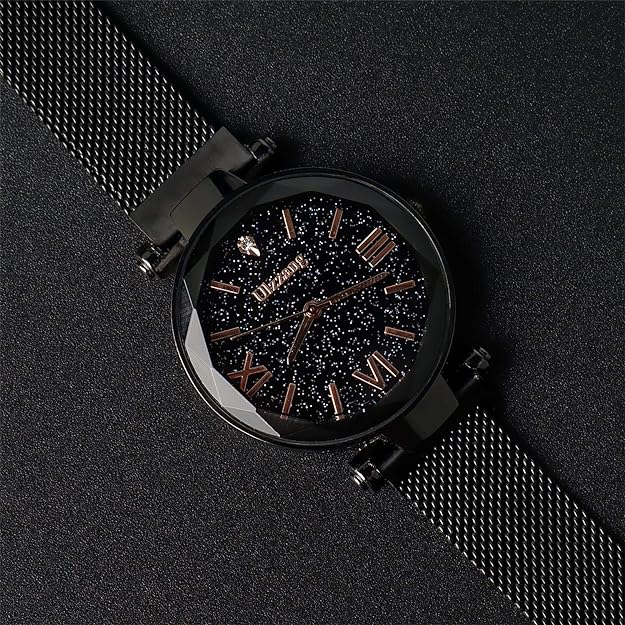ONE:  Luxury Elegant Watch and Bracelet Set for Women:  Rhinestone with Bangles Starry Sky