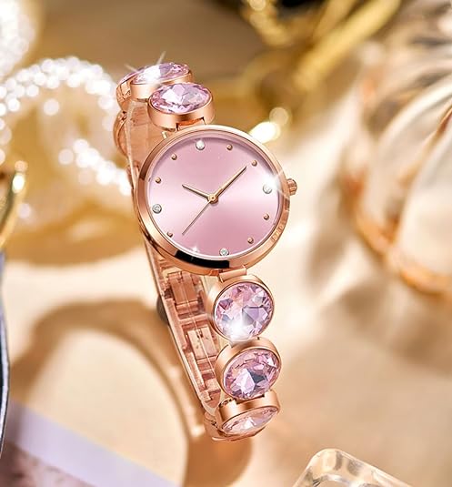 ONE: Luxury Elegant Wrist Watch for Women Analog Quartz Rhinestone  Bangle Bracelet Jewelry