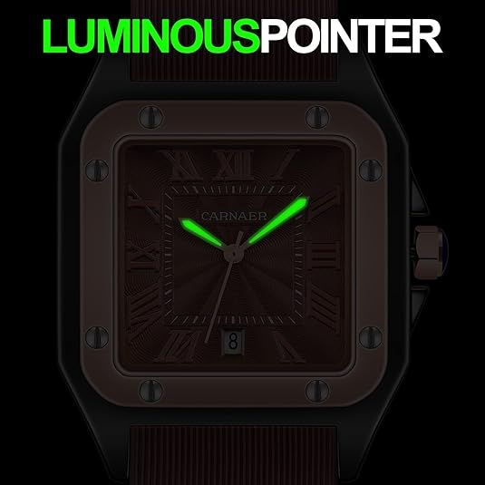 ONE: Luxury Wrist Watch Minimalist Men Square Dial Business Style Leather Strap Quartz Analog