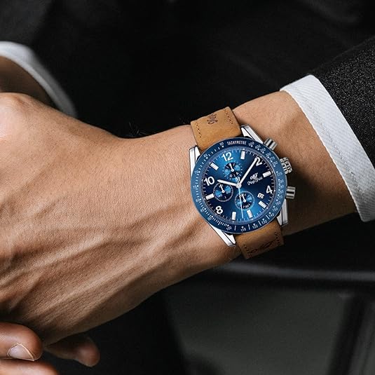 ONE: Luxury Wrist Watch Minimalist Men Square Dial Business Style Leather Strap Quartz Analog