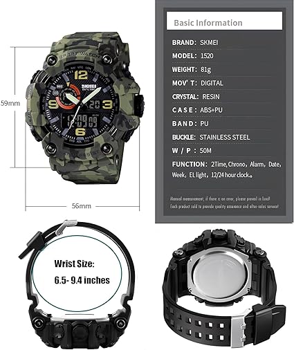 ONE: Men's Watches Multi Function Military S-Shock Sports Watch LED Digital Waterproof