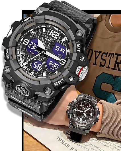 ONE: Men's Watches Multi Function Military S-Shock Sports Watch LED Digital Waterproof