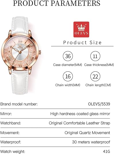 ONE:  Luxury Elegant Watch and Bracelet Set for Women:  Rhinestone with Bangles Starry Sky