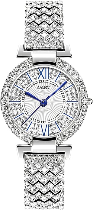 ONE:  Luxury Elegant Watch and Bracelet Set for Women:  Rhinestone with Bangles Starry Sky
