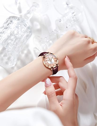 ONE:  Luxury Elegant Watch and Bracelet Set for Women:  Rhinestone with Bangles Starry Sky