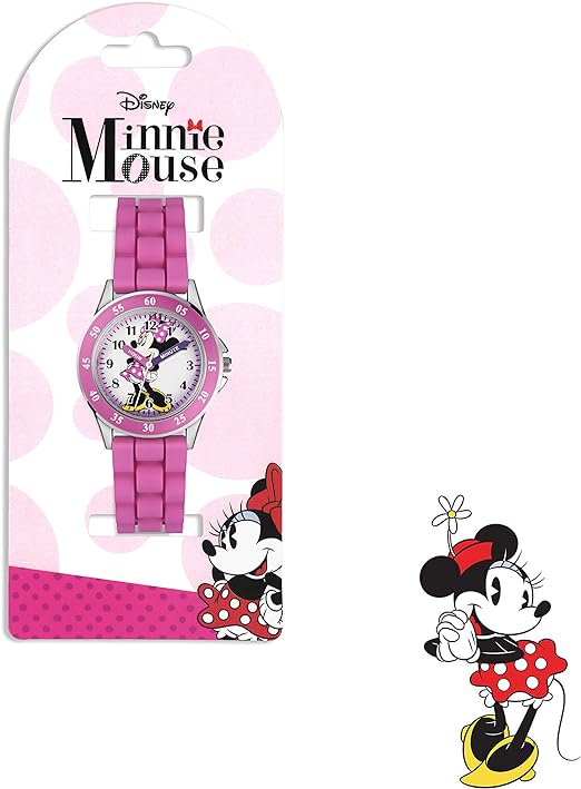 ONE: Kids Disney Mickey Mouse Minnie Mouse Analog Quartz Time Teacher Wrist Watch for Toddlers, Boys & Girls to Learn How to Tell Time