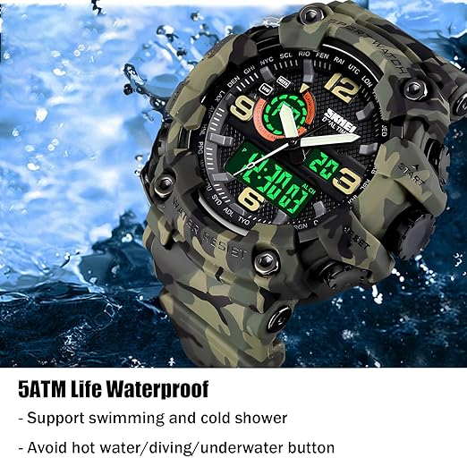 ONE: Men's Watches Multi Function Military S-Shock Sports Watch LED Digital Waterproof