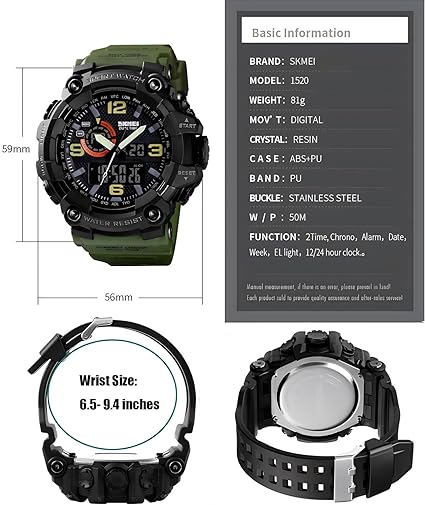 ONE: Men's Watches Multi Function Military S-Shock Sports Watch LED Digital Waterproof