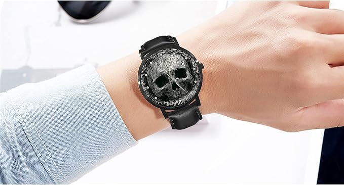 ONE:  Wrist Watches for Men and Women Color: Skull