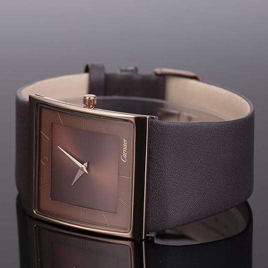 ONE: Luxury Wrist Watch Minimalist Men Square Dial Business Style Leather Strap Quartz Analog