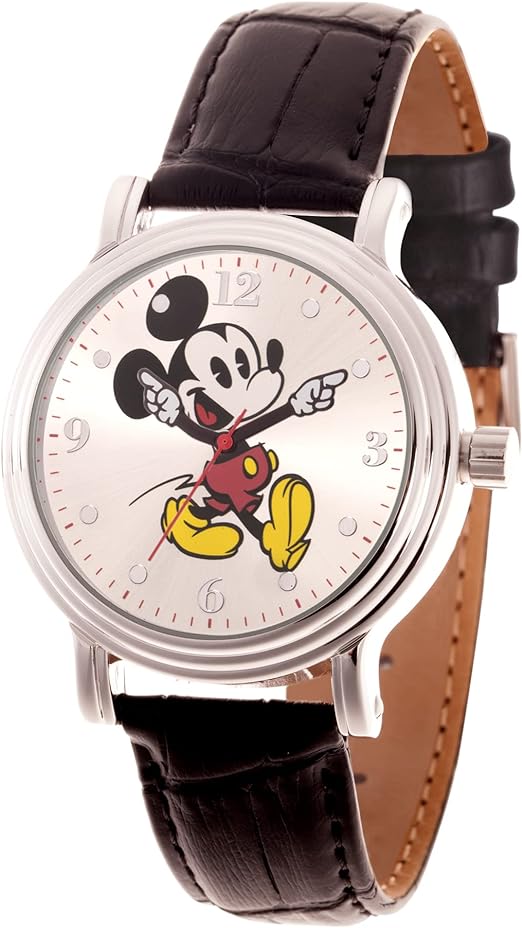 ONE: DISNEY Classic Mickey Mouse Watch Leather Strap Watch