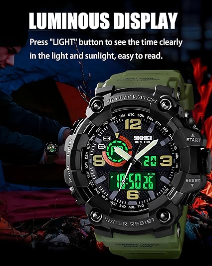 ONE: Men's Watches Multi Function Military S-Shock Sports Watch LED Digital Waterproof