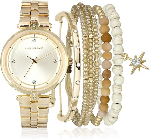 ONE:  Luxury Elegant Watch and Bracelet Set for Women:  Rhinestone with Bangles Starry Sky
