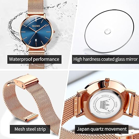 ONE:  Luxury Elegant Watch and Bracelet Set for Women:  Rhinestone with Bangles Starry Sky