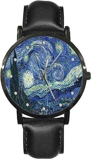 ONE:  Wrist Watches for Men and Women Color: Van Gogh Starry Night