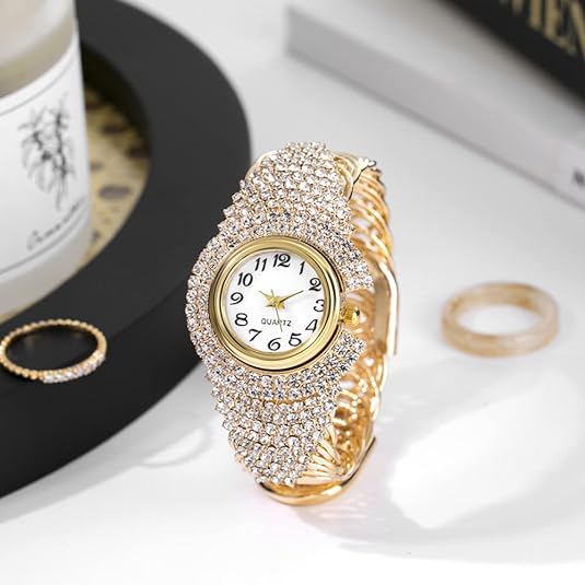 2 Luxury Elegant Watches Jewelry Set: Two Watches,