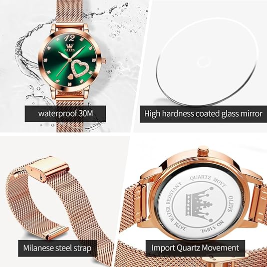 ONE:  Luxury Elegant Watch and Bracelet Set for Women:  Rhinestone with Bangles Starry Sky