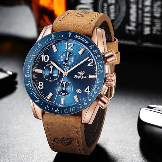 ONE: Luxury Wrist Watch Minimalist Men Square Dial Business Style Leather Strap Quartz Analog