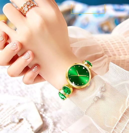 ONE: Luxury Elegant Wrist Watch for Women Analog Quartz Rhinestone  Bangle Bracelet Jewelry