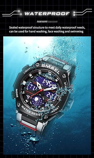 ONE: Men's Watches Multi Function Military S-Shock Sports Watch LED Digital Waterproof