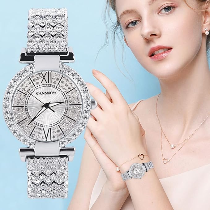 2 Luxury Elegant Watches Jewelry Set: Two Watches,