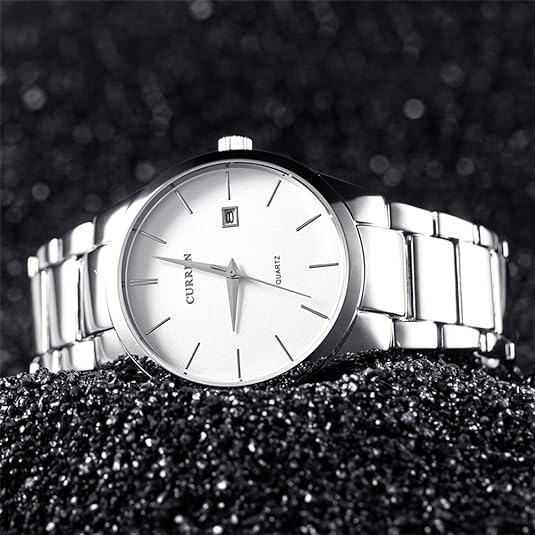 ONE:  Men's Wrist Watch Stainless Steel Band Waterproof  Date Quartz Wristwatch