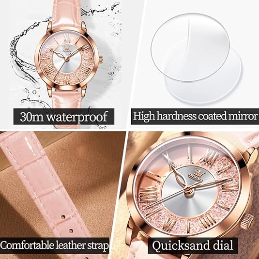 ONE:  Luxury Elegant Watch and Bracelet Set for Women:  Rhinestone with Bangles Starry Sky