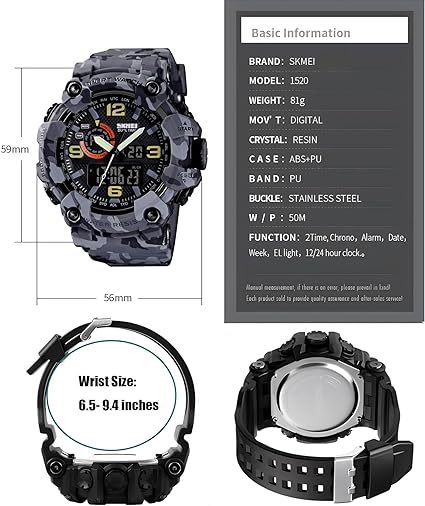 ONE: Men's Watches Multi Function Military S-Shock Sports Watch LED Digital Waterproof