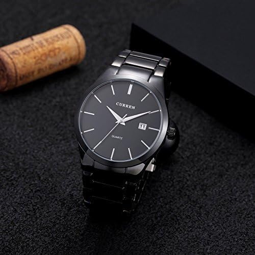 ONE:  Men's Wrist Watch Stainless Steel Band Waterproof  Date Quartz Wristwatch