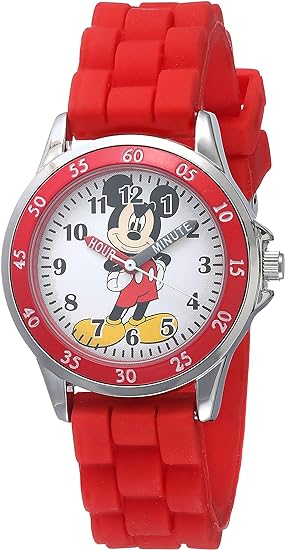 ONE: Kids Disney Mickey Mouse Minnie Mouse Analog Quartz Time Teacher Wrist Watch for Toddlers, Boys & Girls to Learn How to Tell Time