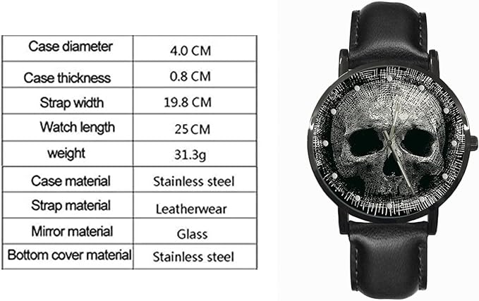 ONE:  Wrist Watches for Men and Women Color: Skull