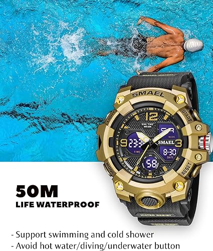 ONE: Men's Watches Multi Function Military S-Shock Sports Watch LED Digital Waterproof