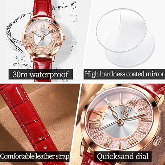 ONE:  Luxury Elegant Watch and Bracelet Set for Women:  Rhinestone with Bangles Starry Sky