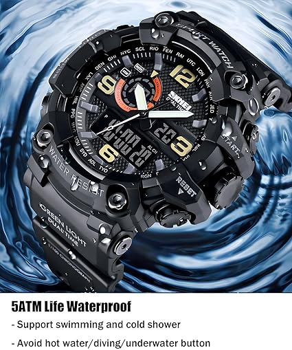 ONE: Men's Watches Multi Function Military S-Shock Sports Watch LED Digital Waterproof