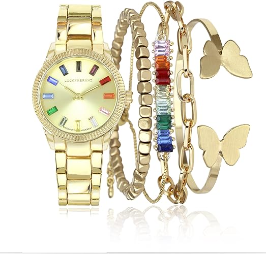 ONE:  Luxury Elegant Watch and Bracelet Set for Women:  Rhinestone with Bangles Starry Sky