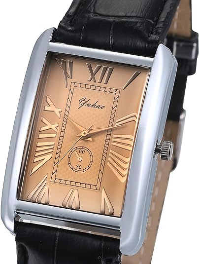 0NE: Luxury Wrist Watch Minimalist Men Square Dial Business Style Leather Strap Quartz Analog