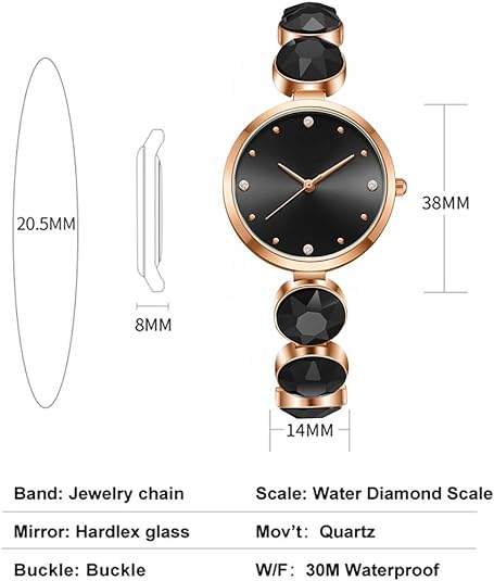 ONE: Luxury Elegant Wrist Watch for Women Analog Quartz Rhinestone  Bangle Bracelet Jewelry