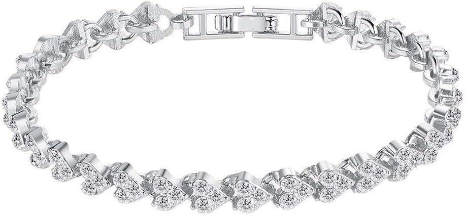 ONE:  Luxury Elegant Watch and Bracelet Set for Women:  Rhinestone with Bangles