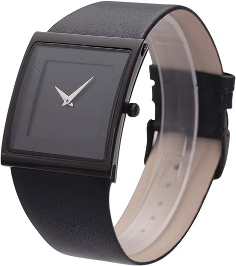 ONE: Luxury Wrist Watch Minimalist Men Square Dial Business Style Leather Strap Quartz Analog