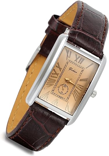 0NE: Luxury Wrist Watch Minimalist Men Square Dial Business Style Leather Strap Quartz Analog