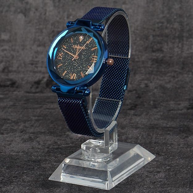ONE:  Luxury Elegant Watch and Bracelet Set for Women:  Rhinestone with Bangles Starry Sky