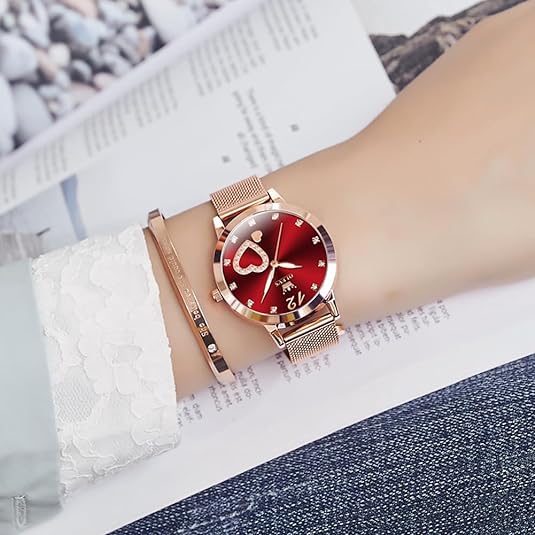 ONE:  Luxury Elegant Watch and Bracelet Set for Women:  Rhinestone with Bangles Starry Sky