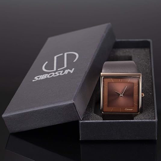 ONE: Luxury Wrist Watch Minimalist Men Square Dial Business Style Leather Strap Quartz Analog