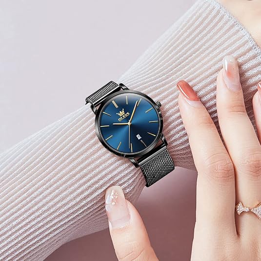 ONE:  Luxury Elegant Watch and Bracelet Set for Women:  Rhinestone with Bangles Starry Sky